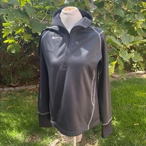 Nike Dark Gray High-Collar Fleece Lined Pullover